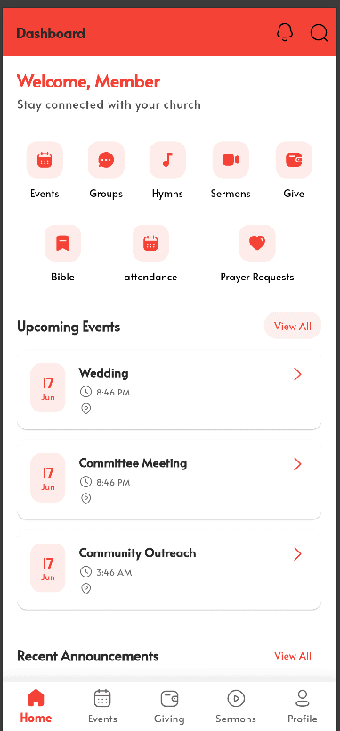 Banner image for our Church Member Management System service